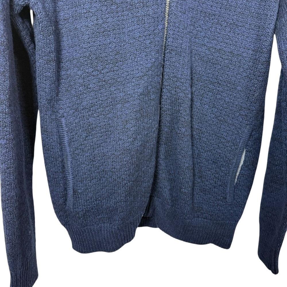 Rails Men’s Full Zip Wool Blend Knit Sweater in Navy Blue Size L - Picture 4 of 10